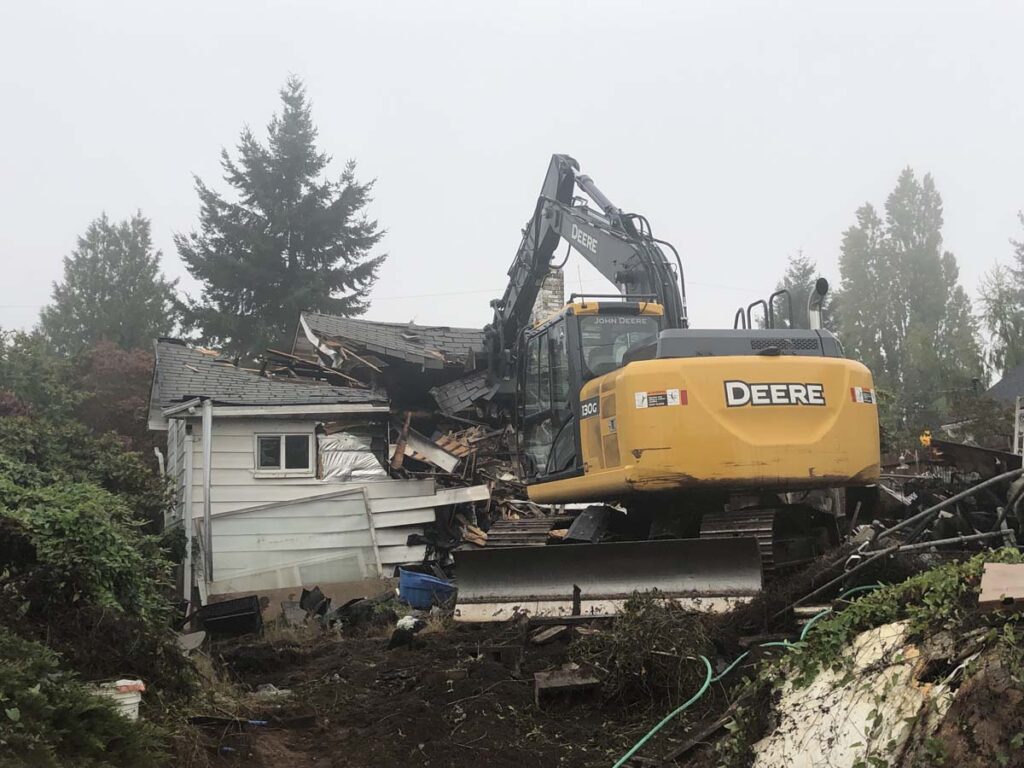 Whole house demolition Snohomish County, WA 2