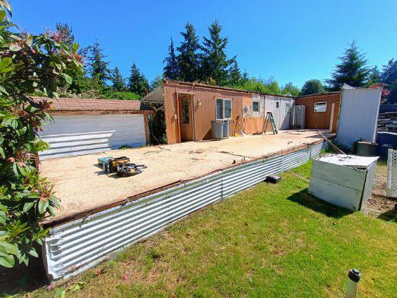 half way done mobile home removal job in Snohomish County WA -PNW